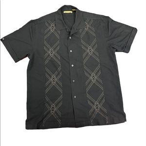 The Havanera Co. Men's Size M Black  Shirt Embroidered Button Front